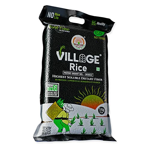 Image of Highest Soluble High Dietary Fiber Rice with High Protein, Low Glycemic Index (GI) - 5Kg, Pack of 1