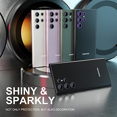 Image of Choiche Camera Lens Protector Compatible with Galaxy S26 Ultra - 9H Tempered Glass Camera Cover with Metal Ring Decoration, Strong Adsorption Anti-Scratch Lens Screen Protector Accessories