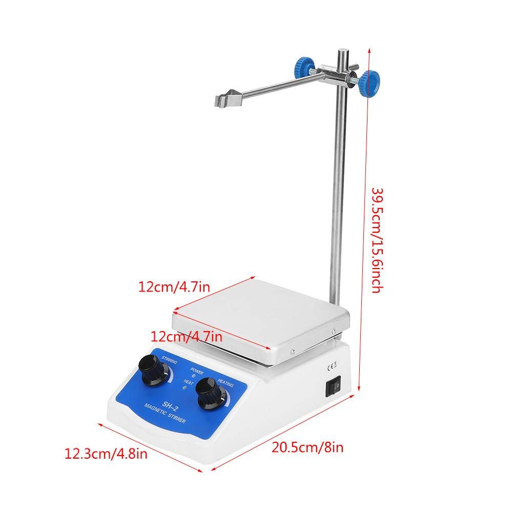 Mieszadło magnetyczne ogrzewanie z płytą SH-2, mieszadło do ogrzewania laboratoryjnego mieszadło magnetyczne, 500ML ogrzewanie 380 ° C Maksymalny Magnetyczny Mikser laboratoryjny