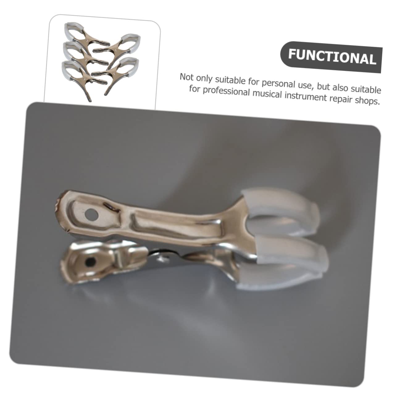 Outils De Réparation Pour Saxophone Et Instruments à Vent - Clips D'indentation En Acier Inoxydable, Lot De 5, Avec étui Cuir