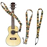 2 Pack Ukulele Strap Adjustable Neck Strap - Hawaiian Style Shoulder Strap for Soprano, Concert and Tenor.