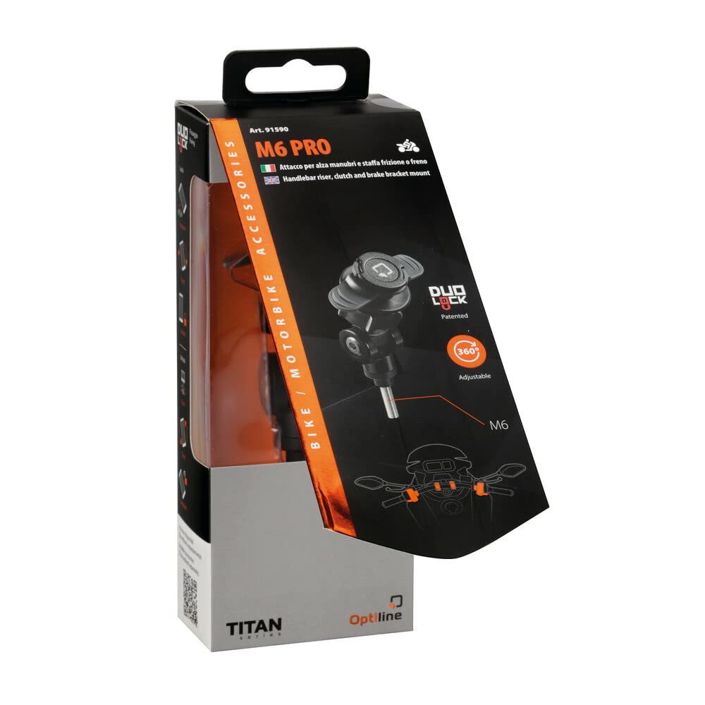Optiline 91590 Titan Opti M6 PRO, Attacco per alza manubri e Staffa Frizione o Freno