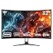 KTC Curved Gaming Monitor 32 Zoll | QHD@185Hz (OC) | 1ms Reaktionszeit | HVA Panel, 1500R Krümmung | 96% DCI-P3, 99% sRGB, 1,07 Mrd. Farben | HDR10 | VESA 100×100mm | Low Blue Light, Flicker-Free | H3