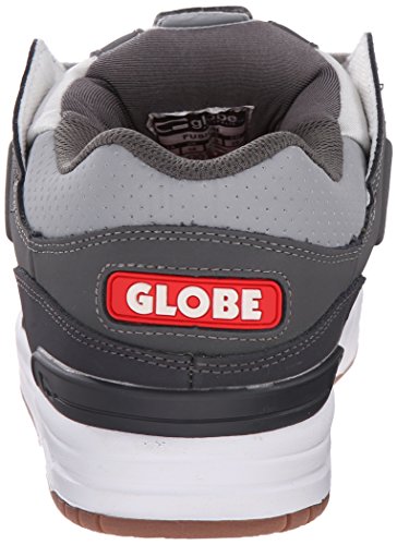 Image of Globe Mens Fusion Skate Shoes, Grey /Charcoal /Red, 14 M US