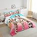 Feelyou Giraffe Comforter Set Safari Giraffe Family Bedding Set for Kids Boys Adults Youth Colorful Geometric Stripe Decor Comforter Wild Animal Quilt Set with 1 Pillowcase 2Pcs Bedding Twin