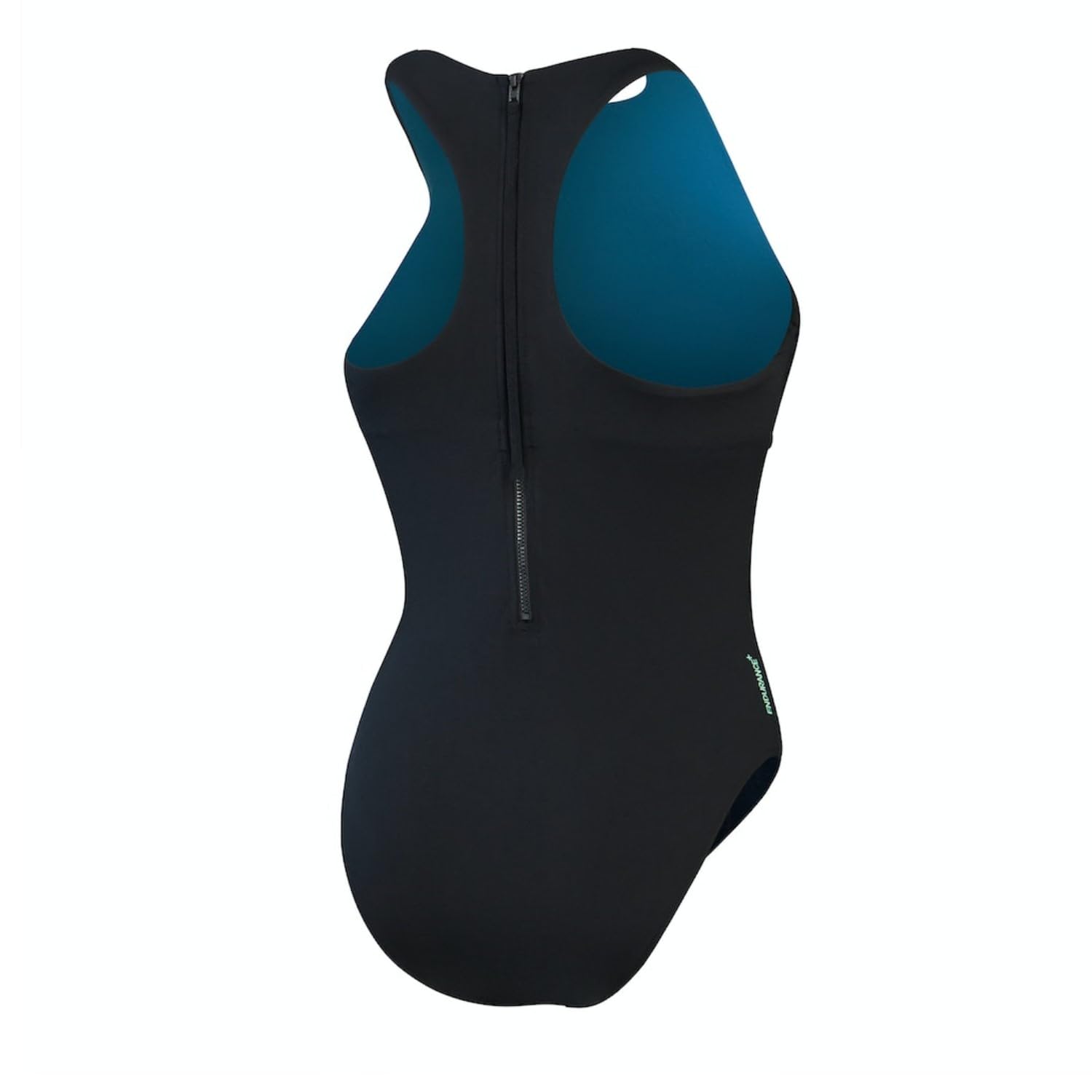Speedo Racer Zip Costume da Bagno per Donna, Nero, 42