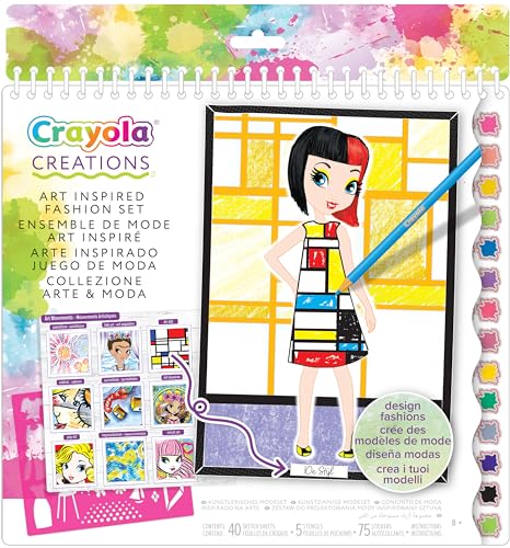 CRAYOLA Creations - Album de coloriage Collection Art et Mode - Activité créative et idée cadeau pour les filles à partir de 8 ans - Multicolore - 26200