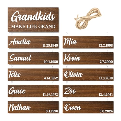 Personalized-Family-Name-Sign-Wall-Hanging-Custom-Decorative-Hanging-Wooden-Sign-with-1-10-Family-Names-Birthdates-Calendar-Reminder-Plaque-Family-Gifts-for-Mom-Grandma-Mothers-Day Personalized Family Name Sign Wall Hanging Custom Decorative Hanging Wooden Sign with 1 10 Family Names Birthdates Calendar Reminder Plaque Family Gifts for Mom Grandma Mothers Day