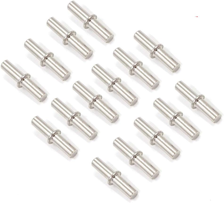 Gasea 100pcs Nickel Ø5mm Shelf Support Stud Pegs, Kitchen Peg