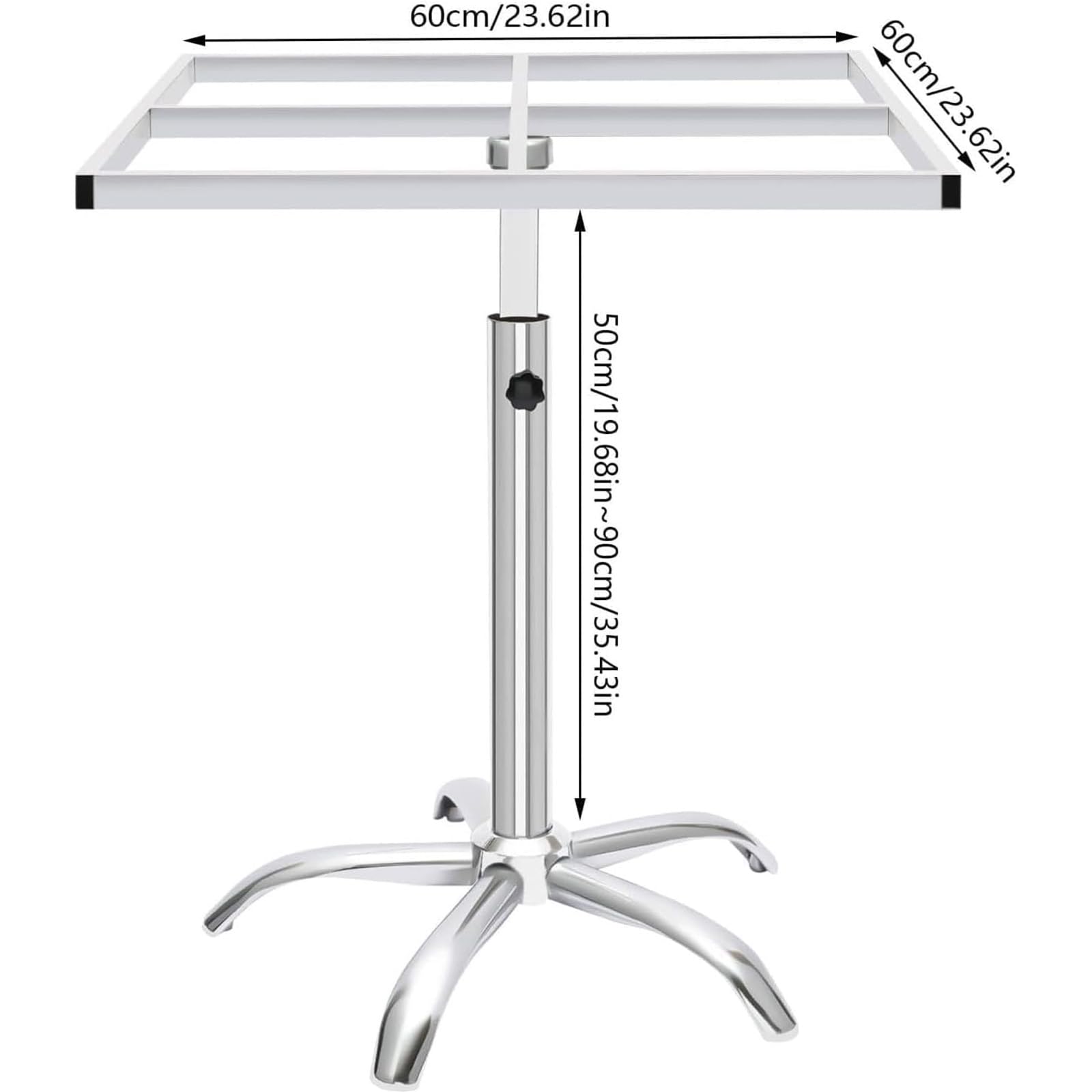Tabletop 50 * 50cm,Tavolo di Verniciatura A Spruzzo A Tavola Rotante A 360 Gradi, Banco da Lavoro Rotante per Verniciatura A Spruzzo in Acciaio Inossidabile