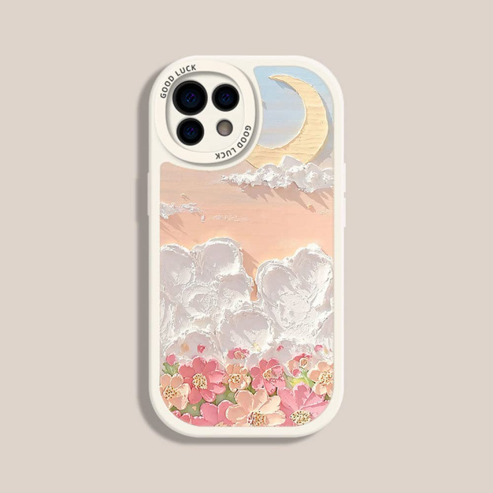 Coque de téléphone Florale pour éviter les rayures de l'iPhone X en Cuir Blanc