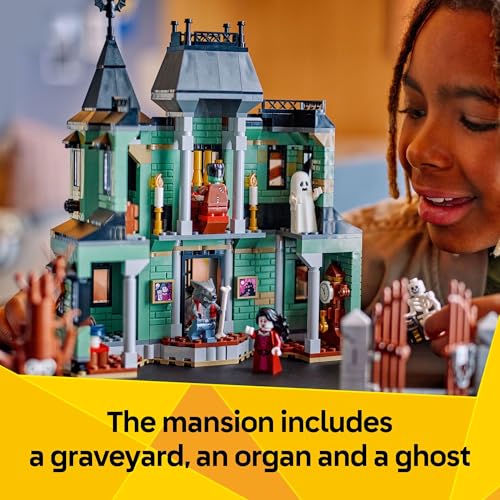 LEGO Creator 3 in 1 Haunted Mansion Building Toy for Kids - Halloween Building Blocks & Learning Toy for Girls & Boys, Ages 9+ - Build a Haunted House, Train, or Ship - Gift for Birthdays - 31167 - image 5