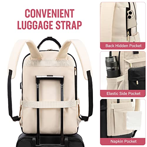 Image of LOVEVOOK Laptop Backpack for Women Girls, 15.6 Inch Waterproof Computer Backpack Student School Cute Bookbag Computer Bag