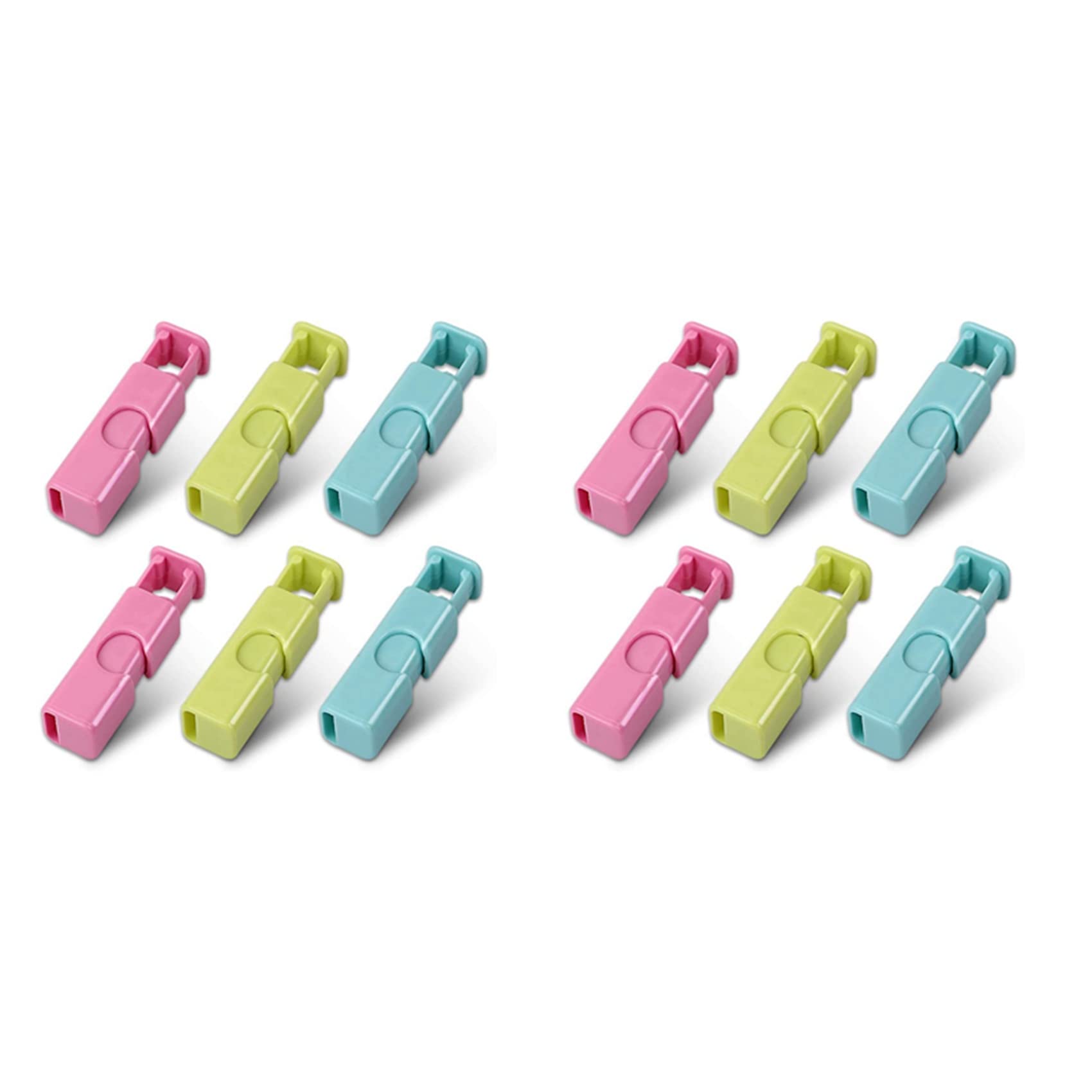 Hndhbfgrt Squeeze Bread Bag Clips, Bag Cinches, Bagel Bag Clips, Slip Grip Easy Squeeze & Lock, Assorted Color, 12 Pack