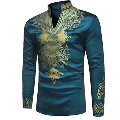 Chemise africaine col en V homme pour affirmer son style hipster M