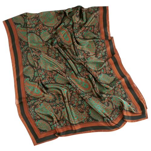 Silky Feel Floral Scarf for Woman, Lightweight Shawl Wraps, Fashion Floral Accessory4