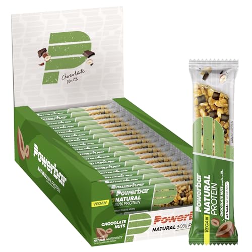 Powerbar - Natural Protein - Chocolate Nuts - 18x40g - veganer Protein Riegel - palmölfrei - natürliche Zutaten