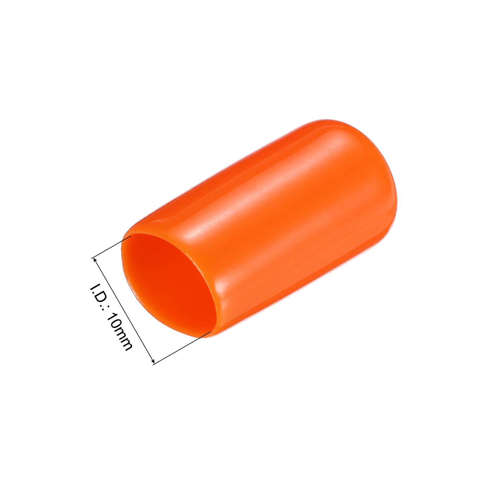 4 Tappi Terminali In Gomma Vinilica - 60 Mm ID, Bianchi, Per Tubi, Viti E Mobili - Foto 6