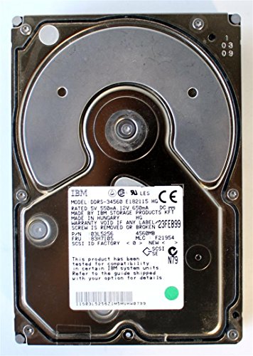 4.5 GB DDRS-34560 03L5256 83H7105 MLC: F21954 05FEB99 hdd scsi