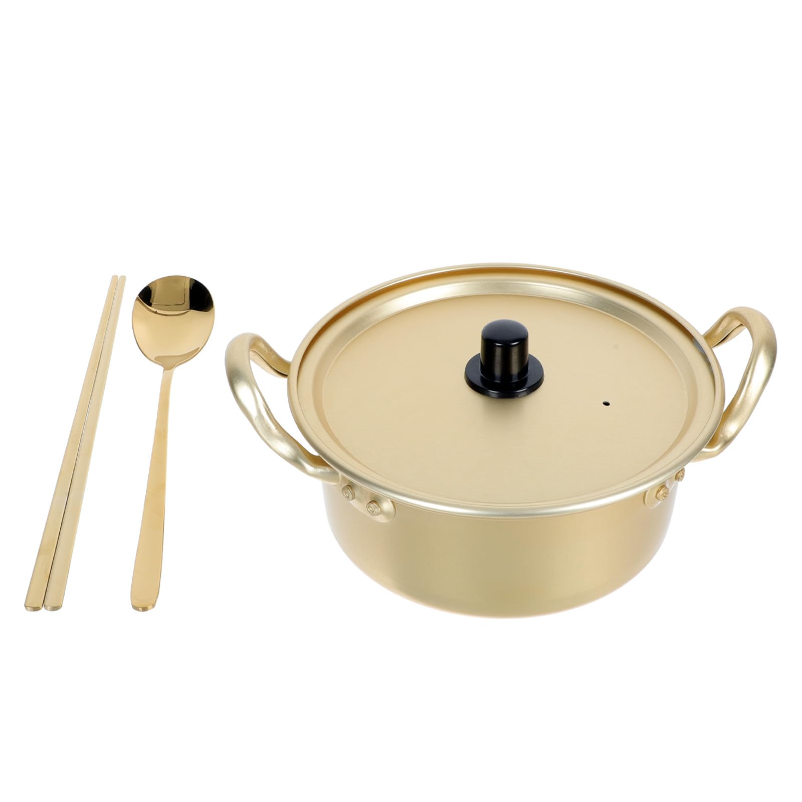 Faitout coréen en aluminium avec couvercle pour cuisson de nouilles et soupes maison