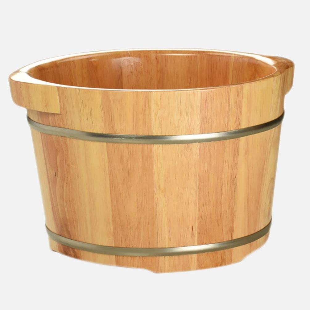 Wood Foot Bath Bucket Foot Soak Bucket, Foot Basin for Adults, Foot Tub for Soaking Feet, Wood Bucket for Pedicure, Foot Bath Spa Tub Super Easy to Use Anniversary Selfless Dedic,A