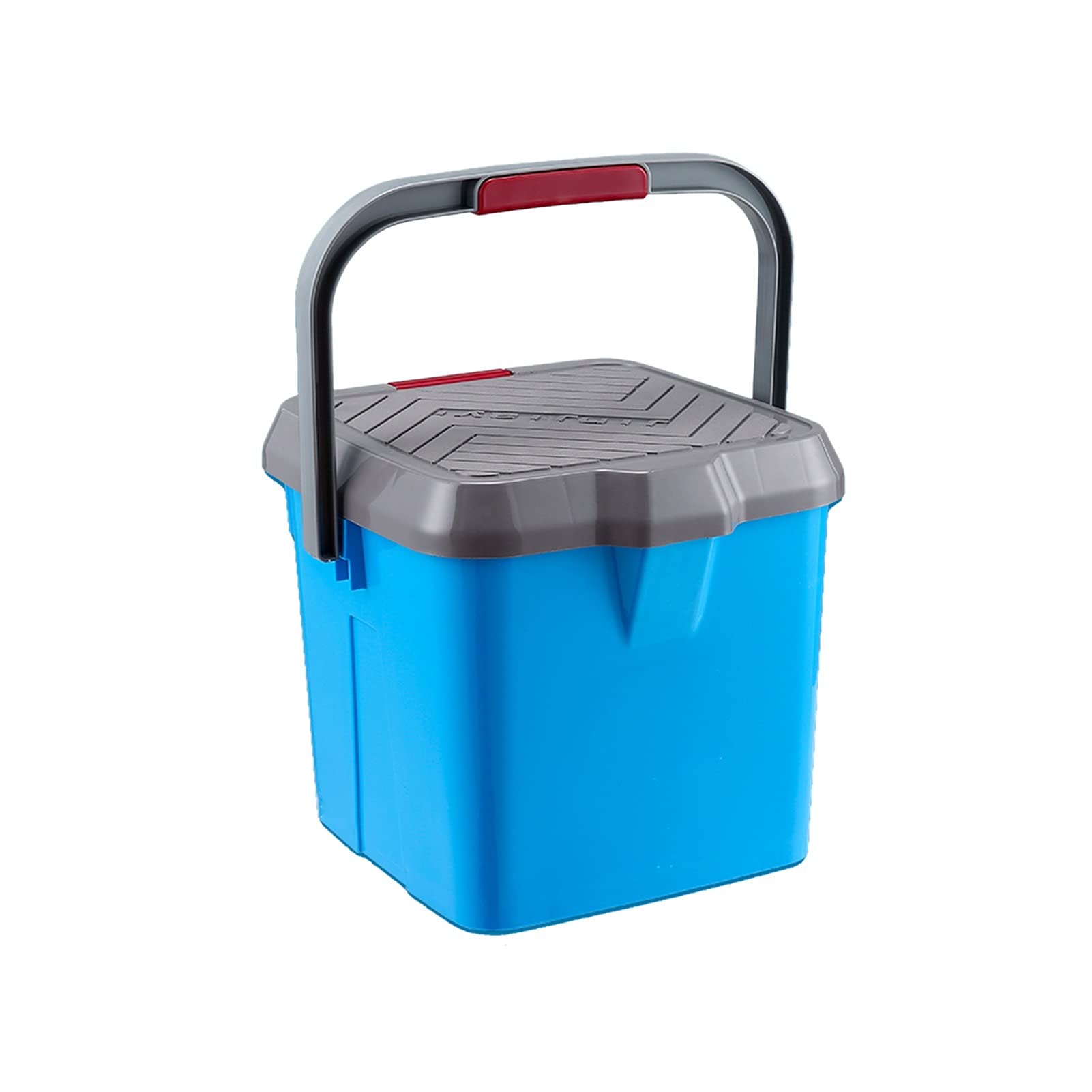 Przenośne wiadro wędkarskie， Wiadro wędkarskie Wiadro na przynętę wędkarską Zagęszczone wiadro wędkarskie Twarda skorupa Samochód Plastikowy Wielofunkcyjny Pudełko na ryby(Blue)