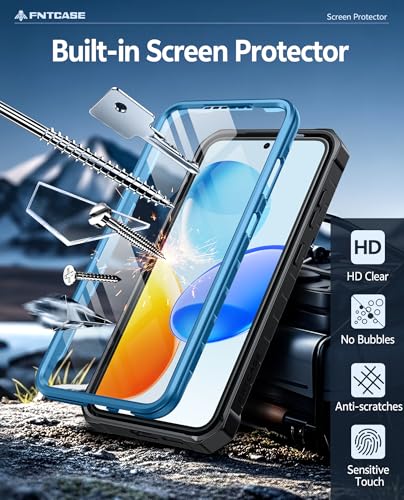 Coque Samsung S24 Plus antichoc robuste béquille étui protection bleu - 4