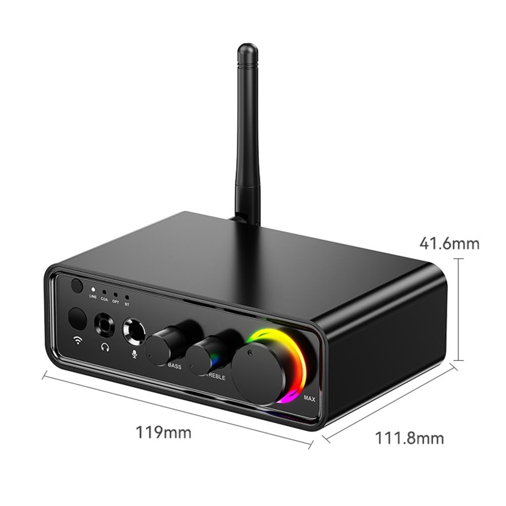 Trasmettitore Ricevitore Audio Bluetooth 5.3 per TV Stereo Domestica, Adattatore Audio HiFi Wireless Bluetooth A Bassa Latenza