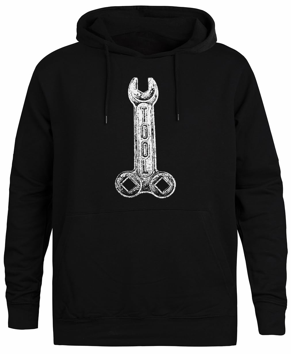 Generisch Schwarzes Werkzeugmetall Schwarzer Kapuzenpullover Unisex Hoodie