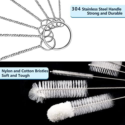 YUNGMAX Long Bottle Cleaner Brush and Straw Cleaner Brush Set, 7PCS Flexible Small Cleaning Brushes for Water Bottles Glasses Kettle Spout Lid Pipe - Image 5