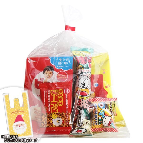Amazon.co.jp: お菓子 詰め合わせ クリスマスレジ袋付き 370円