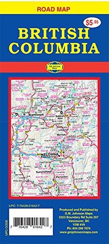 British Columbia, Canada Road Map