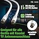 conecto TV-Kabel, Antennen-Kabel, Koaxial-Kabel, IEC-Stecker auf IEC-Buchse, doppelt geschirmt, 1,00m, weiß, 1,00 m