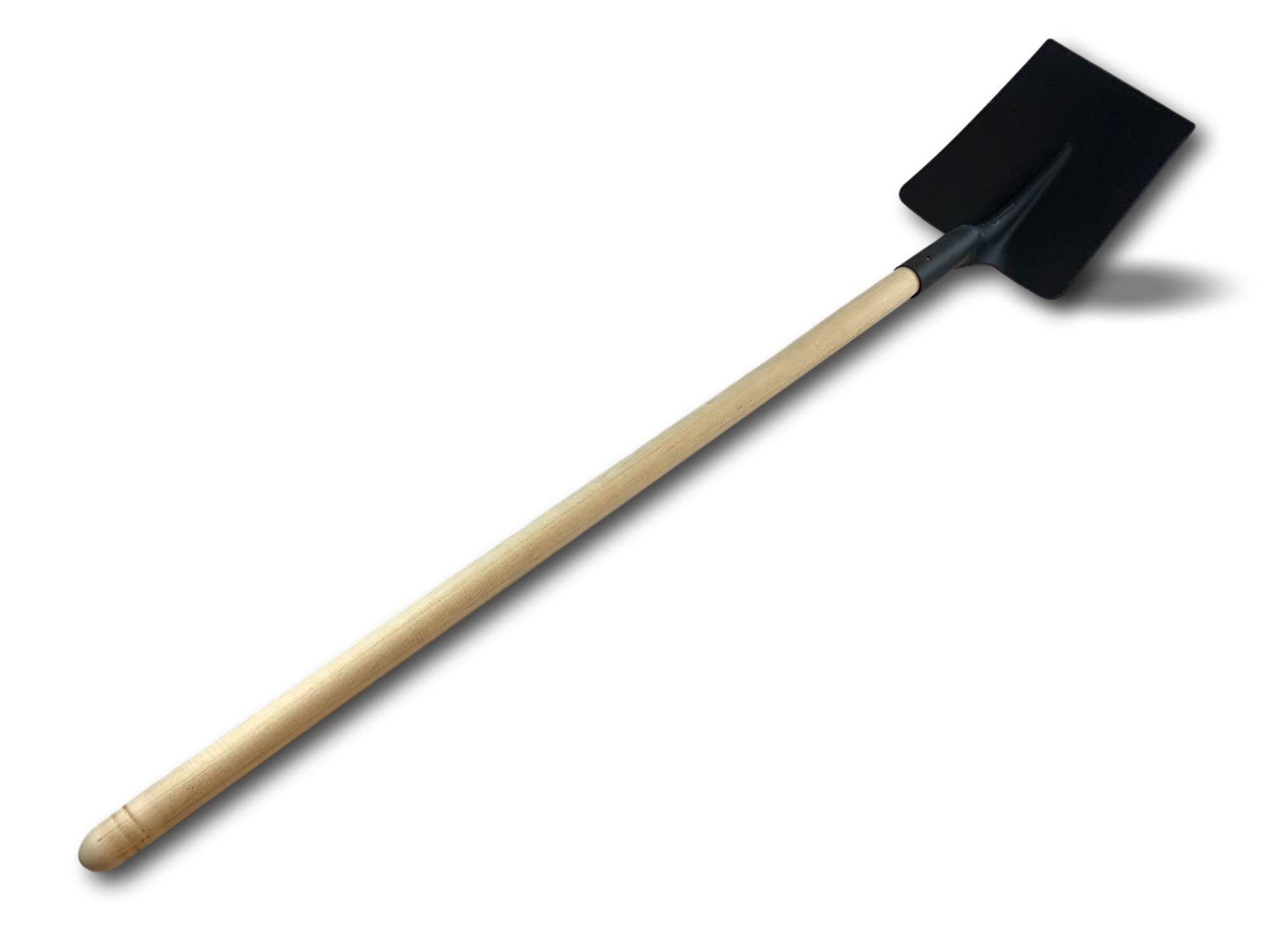 Pelle de terrassier | Manche 110 cm Bois fabriqué en France | Bout carré Acier | Pelle-bêche | Creuser trancher des Racines racler des Surfaces | Outil Jardinage | Kibros PELCARM
