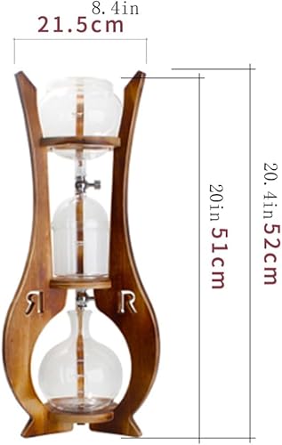 Miniatura 2 de ASSICON Cafetera de aluminio con goteo de hielo al vapor con diseño elegante estilo retro que se adapta a la mayoría, cafetera helada para estufa de