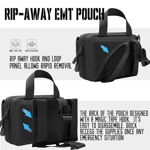 Ifak Pouch Rip Away, Molle First Aid Pouches, Tactical Duty Belt EMT Medical Holder Bag for Camping Hiking Travel - Image 4
