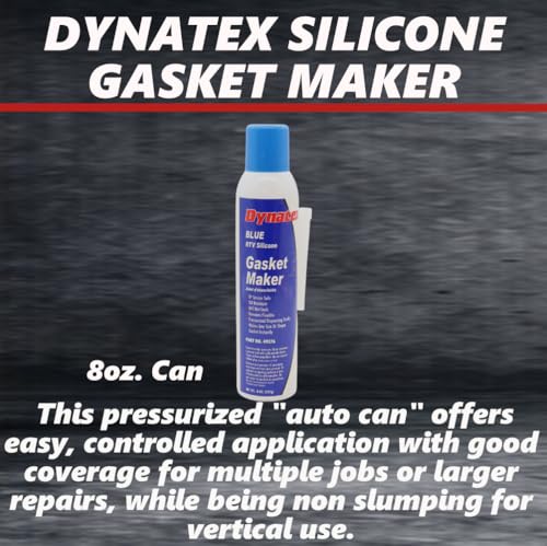 Image of Dynatex Blue RTV Silicone Gasket Maker 8 oz Automatic Can - Oxygen Sensor Safe, OEM Specs, Gear Oil Resistant, Oil /Water Resistant, Made in the USA (3-Pack)