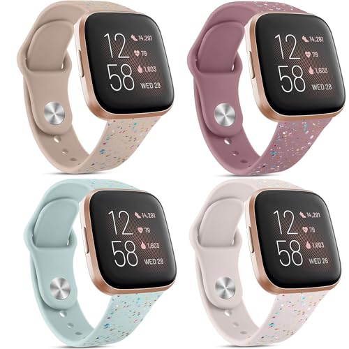 2 correas para Fitbit Versa 2/Versa para mujeres y hombres, correa deportiva de silicona de repuesto para Fitbit Versa Lite/Versa 2/Versa