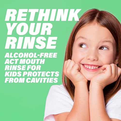 Image of ACT Kids Anticavity Fluoride Rinse Wild Watermelon 16.9 fl. oz. Accurate Dosing Cup, Alcohol Free | Sugar free and alcohol free mouth rinse for children, strengthens teeth, reduces occurrence of cavities, maximum OTC fluoride
