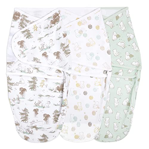Aden + Anais Essentials Easy Wrap Swaddle, Cotton Knit Baby Wrap, Newborn Wearable Swaddle Sleep Sack, 3 Pack, Winnie, 0-3 Months #TOP25