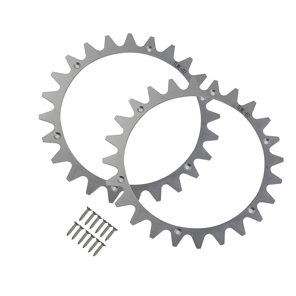 Lot de 2 pointes en acier inoxydable pour Worx pour Landroid pour robots L, améliorateurs de traction polis avec vis à tête fraisée WR153E WR155E WR147E WR148E