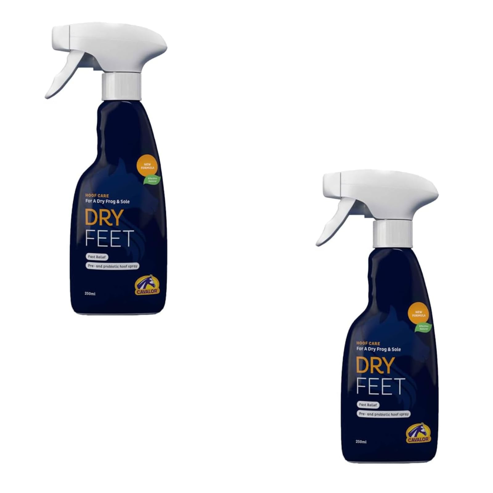 Cavalor Dry Feet Natural für Pferde | Doppelpack | 2 x 250 ml | Spezielle Hufpflege bei Strahlfäule | Auf Basis von Prä- und Probiotika | 100% natürlich