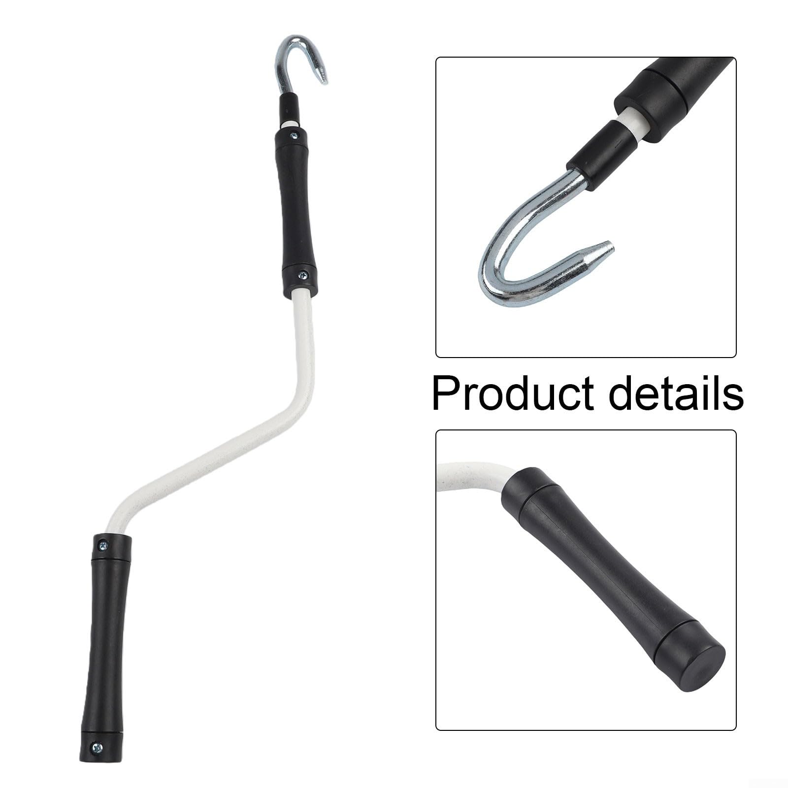 DAZZLEEX Manivelle télescopique pour auvent extérieur 52 cm avec poignée ergonomique pour stores enrouleurs et auvents, compatible avec la plupart des extérieurs et indo
