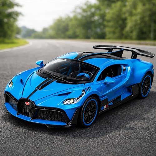 Image of Toyshine 1:32 Scale Die Super Fast Racing Model Car with Music and Lights Along with Pull Back Function Opening Doors Feature for Kids Boy Girl 3+, Blue