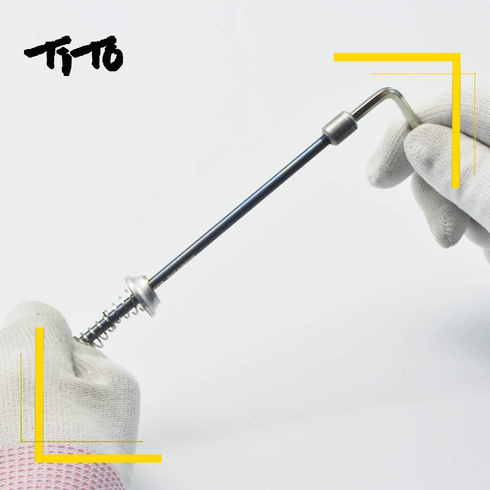 TITO 1 Paar leichteste Titan-Schnellspanner für Rennrad, MTB Räder Nabe Mountainbike, 130+100mm Sport & Freizeit