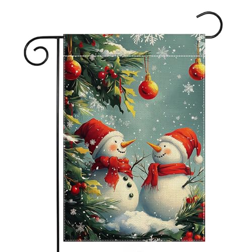 Drapeau de jardin bonhomme de neige pour égayer votre pelouse sous la neige