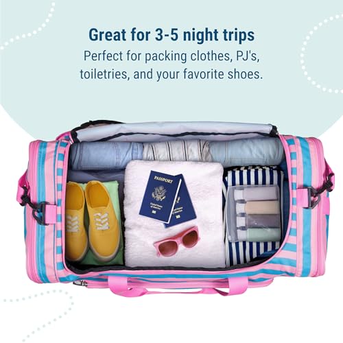 Image of Wildkin Kids Weekender Duffel Bag - Carry-On Size for School, Travel, & Sleepovers