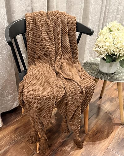 Image of Super Soft & Breathable Throw Blanket - Brown | Classy Throw Suitable for Home Couch, Sofa, Bed Decor & Bedroom | Skin-Friendly & Lightweight All Season Throw