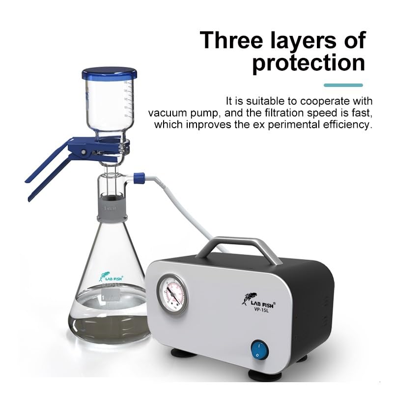 1000ml Vacuum Filter Apparatus Lab Equipment Glass Filter Sand Core Liquid Solvent Membrane Filter with Rubber Tube