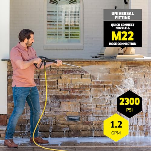 Kärcher Pressure Washer K2300PS, CETA Certified, 4 Spray Nozzles, Detergent Tank, Hose Reel, for Cars, Driveways, Siding, Patios, 1.2 GPM